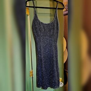 Cache Vintage Black Beaded Cocktail dress - size XS